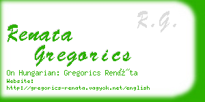 renata gregorics business card